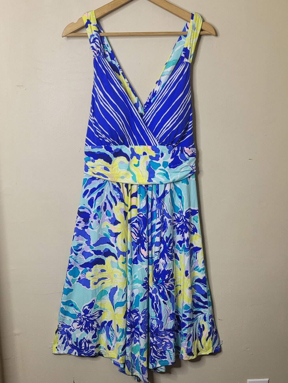 Lilly Pulitzer Hadley Dress In Indigo Ylang Ylang Love Size L NWT - Picture 4 of 14